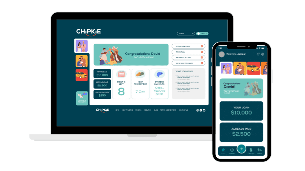 Digital Management of Friends and Family Loans - Chipkie